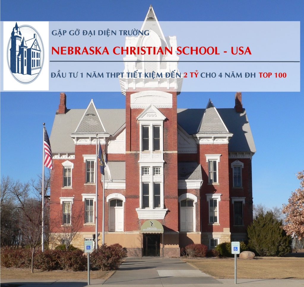 Nebraska Christian Schools 1885 bldg Central City DU HỌC CHÌA KHOÁ VÀNG